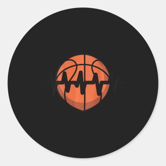 Sketll Heartbeat Pulse Design  Runder Aufkleber (Vorderseite)