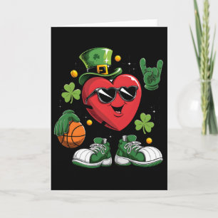 Sketll Herz St. Patrick Tag Valentinstag Shamrock  Karte