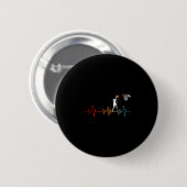 Sketll Herzschlag für Frauen und Mädchen Button (Vorne & Hinten)