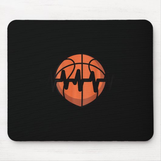 Sketll Herzschlag-Puls-Design Mousepad (Vorne)