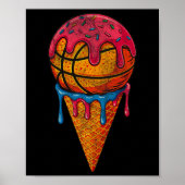 Sketll Ice Cream Cone Fun Drip Sprinkles Poster (Vorne)