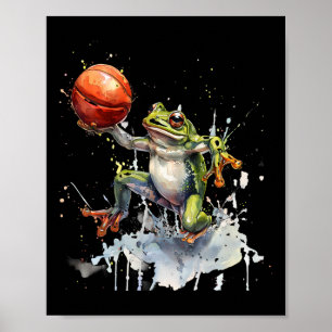 Sketll Kröte Wasserfarbe Frosch Sketll Spieler Kun Poster