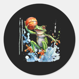 Sketll Kröten-Kunstwerk Wasserfarbe Frosch Sketll Runder Aufkleber