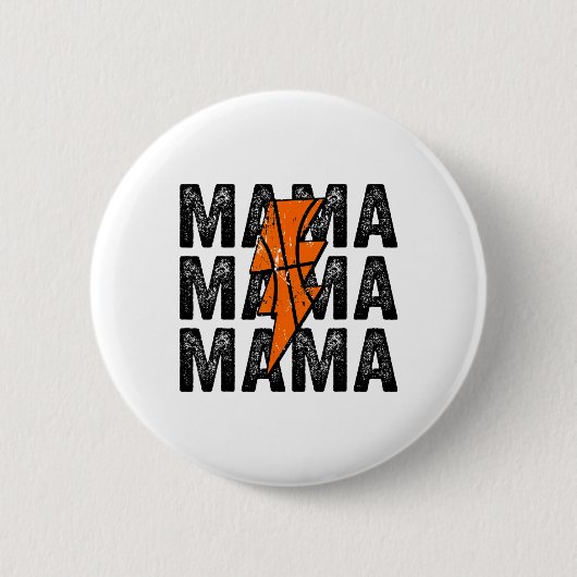 Sketll Mama störte Blitzschlag-Mama Button (Vorderseite)