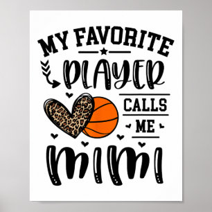 Sketll Mein Lieblingsspieler nennt mich Mimi Heart Poster