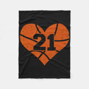 Sketll Nummer 21 Jersey Lustiges Sketll Herz Spiel Fleecedecke