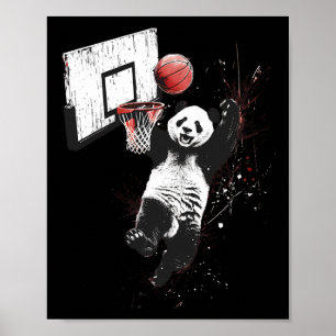 Sketll Panda Bär Slam Dunk Kunstwerk Sketll Spiele Poster