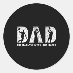 Sketll Papa Der Mann Der Mythos Die Legende Vatert Runder Aufkleber