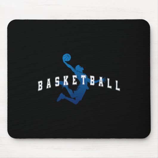 Sketll Player Team Blue Varsity Text  Mousepad (Vorne)