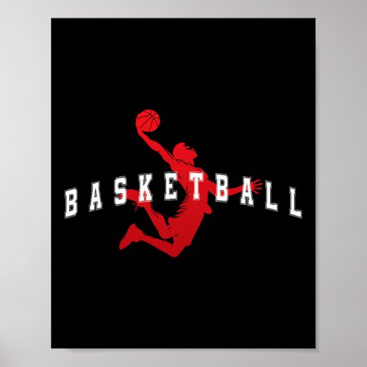 Sketll Red Team Spieler Varsity Text Poster (Vorne)