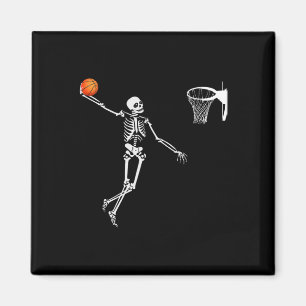 Sketll Skeleton Halloween Art Dunking Skelett Magnet