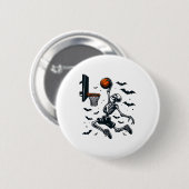 Sketll Skeleton Halloween Skelettspieler Button (Vorne & Hinten)