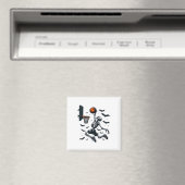 Sketll Skeleton Halloween Skelettspieler Magnet (In Situ (Geschirrspüler))