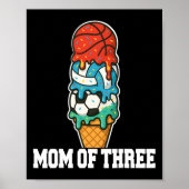 Sketll Soccer Volleyll Mom Ice Cream Summer Game D Poster (Vorne)