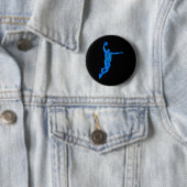 Sketll Spieler Slam Dunk Blaue Flammen Abstrakte K Button (Beispiel)