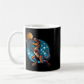 Sketll Spieler T-Rex Dinosaurier Kaffeetasse (Links)