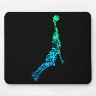 Sketll Spieler Trainer Dunking Kinder Jungen Männe Mousepad