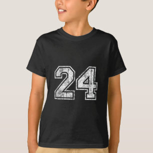 Sketll Spieler Trikot Nummer 24 Vintage abgenutzt T-Shirt