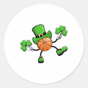 Sketll St Patricks Day Sportleprechaun Männer Runder Aufkleber