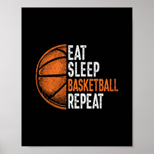 Sketll Team Trainer Spieler Fan Essen Schlafen Ske Poster