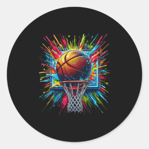Sketll-Tie-Dye-Farbspritzer Bunter Sketll-Reifen Runder Aufkleber
