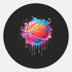 Sketll Tropf Splash Jungen Tie Dye Farbige Sketll  Runder Aufkleber