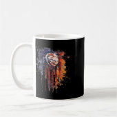 Sketll USA Kunstwerk Wasserfarbe Sketll Reif Ameri Kaffeetasse (Links)
