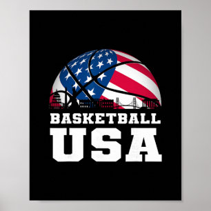 Sketll USA Unterstütze das Team USA-Flagge Traum  Poster