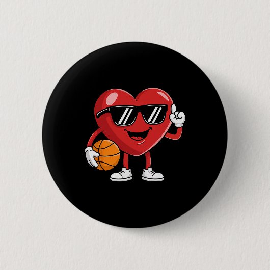 Sketll Valentinstag Shirt Jungen Valentinstag Kind Button (Vorderseite)