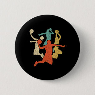 Sketll Vintage Silhouette 60er 70er Retro Geschenk Button