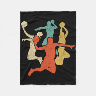 Sketll Vintage Silhouette 60er 70er Retro Geschenk Fleecedecke