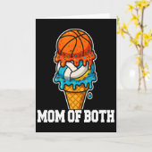 Sketll Volleyll Mom Ice Cream Drip Summer Game Day Karte (Gelbe Blume)