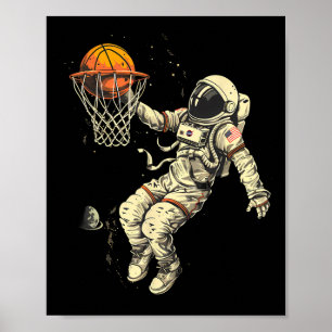 Sketllastronaut Zeichne Sketch Lover Slam Dunk Poster