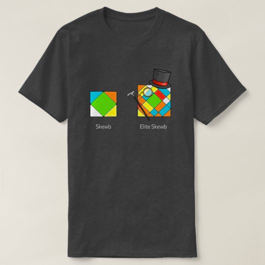Skewb gegen Elite Skewb T-Shirt (Design vorne)