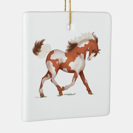 Skewbald Overo Paint Horse Pony Keramikornament (Rechts)