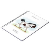 Skewbald Pinto Personalized Horse Owner's Journal Notizblock (Linke Seite)