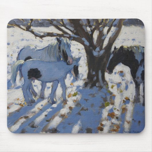 Skewbald Ponys in Winter 2012 Mousepad (Vorne)