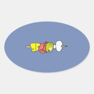 Skewer Ovaler Aufkleber