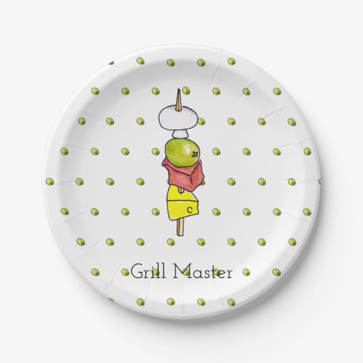 Skewer Pappteller (Vorderseite)