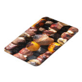 Skewered Kabobs auf Barbecue Grill Magnet (Linke Seite)