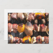 Skewered Kabobs on Grill Postkarte (Vorne/Hinten)