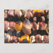 Skewered Kabobs on Grill Postkarte (Vorderseite)
