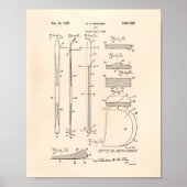 Ski 1937 Patent Art Old Peper Poster (Vorne)