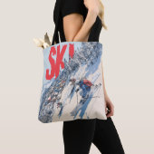 Ski-Abenteuer am Berghang Tasche (Von Nahem)