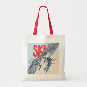 Ski-Abenteuer am Berghang Tragetasche