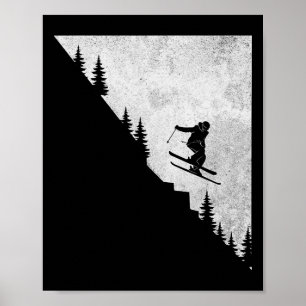 Ski-Abfahrt Skifahrer Freestyle Extreme Winter Spa Poster
