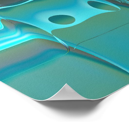 Ski Abstrakte Kunst Poster (Ecke)