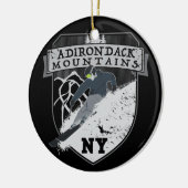 Ski Adirondack Berge, NY Keramik Ornament (Links)