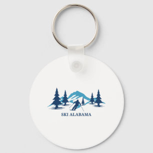Ski Alabama Skigebiet Skifahren Skifahrer _1 Schlüsselanhänger