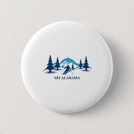 Ski Alama Ski Resort Skifahren Skier Button (Vorderseite)